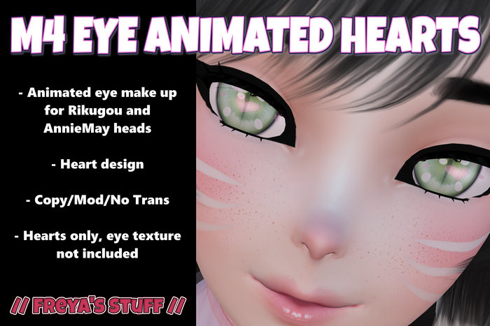 // M4 EYE ANIMATED HEARTS // Animated Eye Make Up for Rikugou and AnnieMay // FREYA'S STUFF //