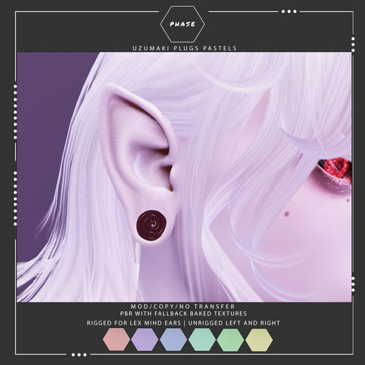 PHASE - Uzumaki Plugs - PASTELS