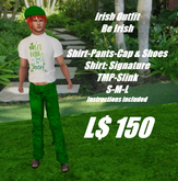 Irish Outfit-Be Irish-Men's Mesh Shirt-Cap & Shoes