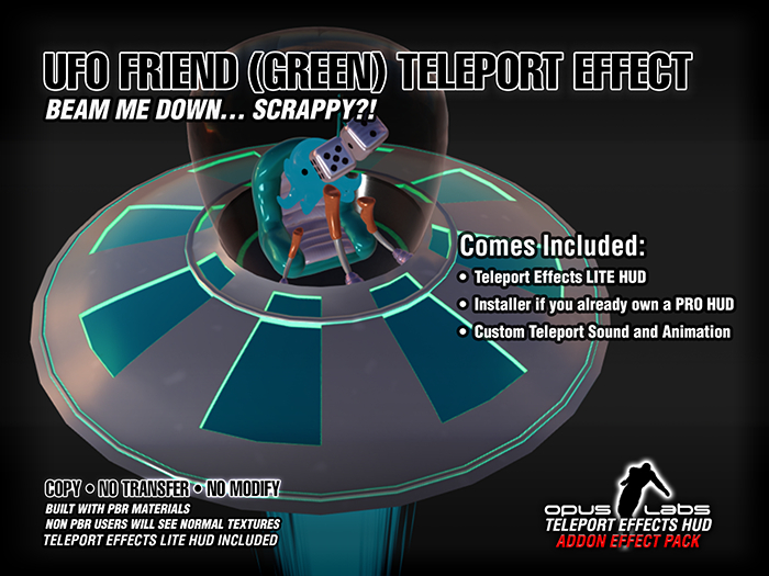 Opus Labs Teleport Effects - UFO Friend (Green)