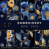 Made by Porter - Blue and Gold Embroidery