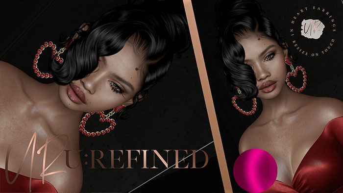 {U:Refined} In Heart Earrings [Pink]