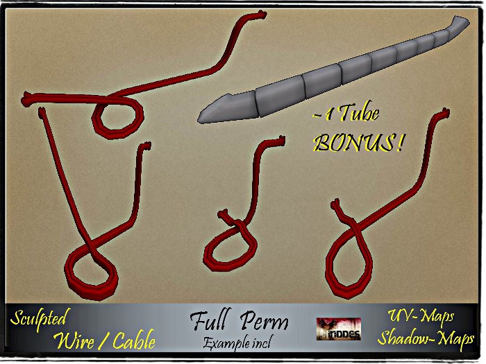 sculpted double wire 4 styles FULL PERM uv+shadow-maps + BONUS