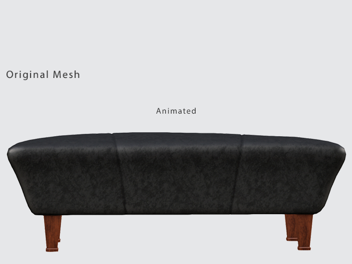 ACORN Leather Foot stool PG -Black