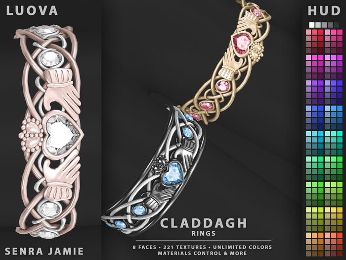 Luova Claddagh Rings Senra Jamie