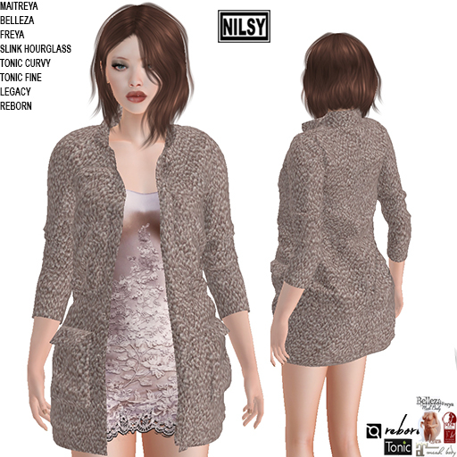 TEDDY COAT &SATIN DRESS