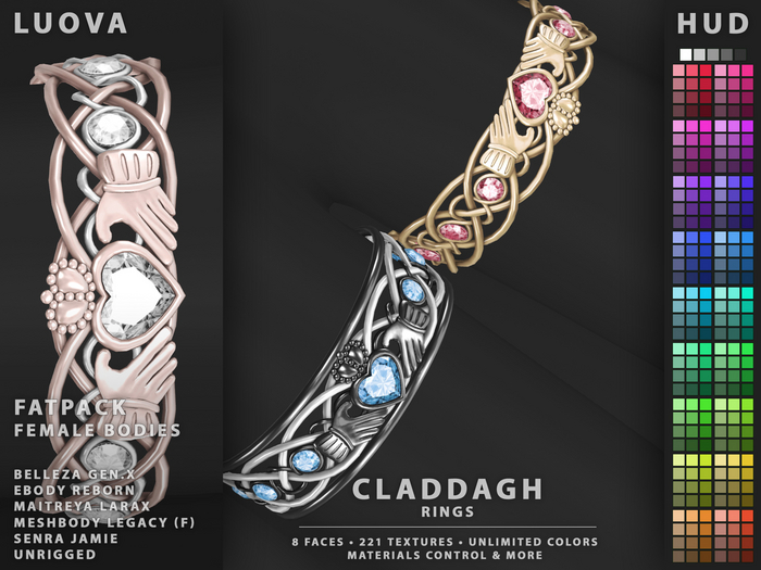 Luova // Claddagh // Rings // Female FATPACK