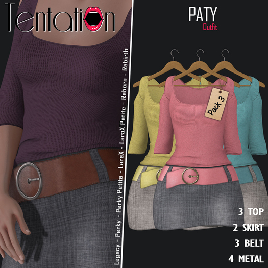 * TentatioN * PACK 3 - Outfit PATY (Unpacker)