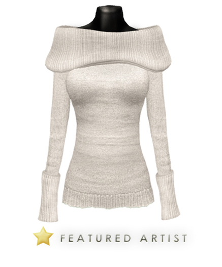 Off Shoulder Boucle Sweater 