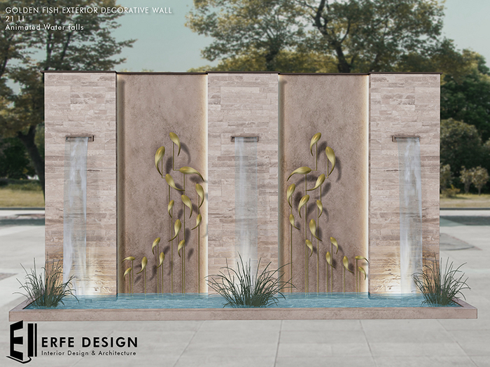 Golden Fish Exterior Wall Decor 21 LI [Erfe Design] *