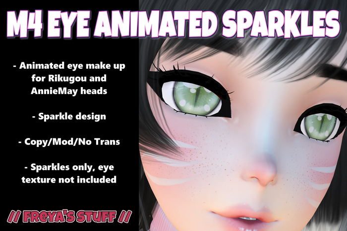 // M4 EYE ANIMATED SPARKLES // Animated Eye Make Up for Rikugou and AnnieMay // FREYA'S STUFF //