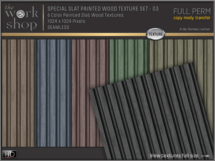 Second Life Marketplace - SPECIAL SLAT PAINTED WOOD TEXTURE SET-03