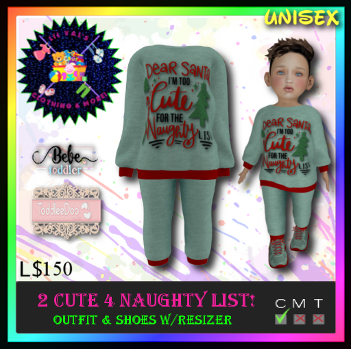 *LVD* Naughty List Sweats - Bebe Tod/TD