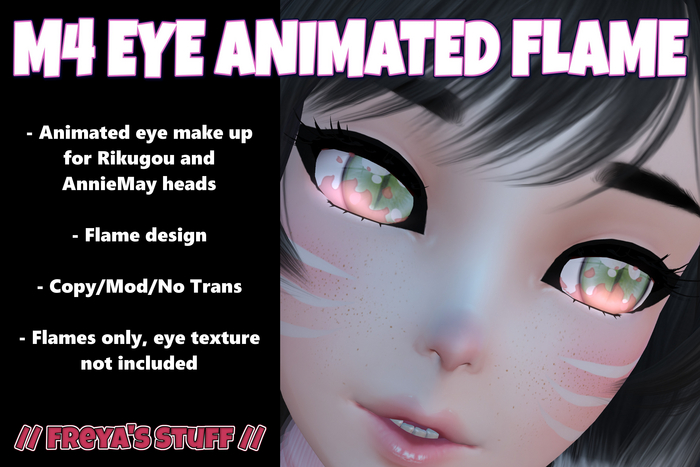 // M4 EYE ANIMATED FLAME // Animated Fire Eye Make Up for Rikugou and AnnieMay // FREYA'S STUFF //