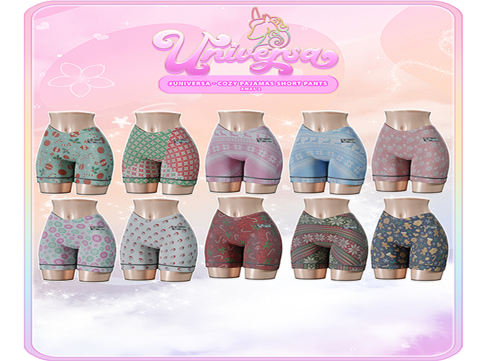 #UNIVERSA - Cozy Pajamas Short Pants - xmas 2 pack -women - Gen X Curvy & Classic - Khara - Kupra Bork Belly