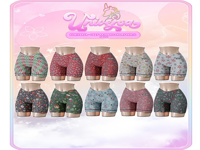 #UNIVERSA - Cozy Pajamas Short Pants - xmas 1 pack - women - Gen X Curvy & Classic - Khara - Kupra Bork Belly 