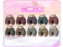 #UNIVERSA - Cozy Pajamas Short Pants - plaid pack -women - Gen X Curvy & Classic - Khara - Kupra Bork Belly 