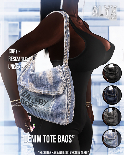ALYX. Denim Tote Bags (Fat-Pack)