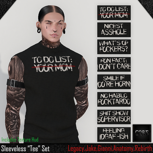 ::: Core ::: Sleeveless "Tee" Set #1