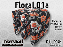PBR Materials: Fabric: Floral 01a