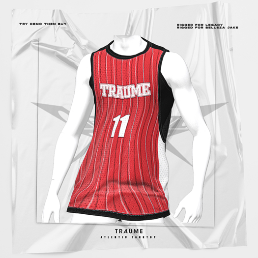[Traume] Atlehtic Shirt Red