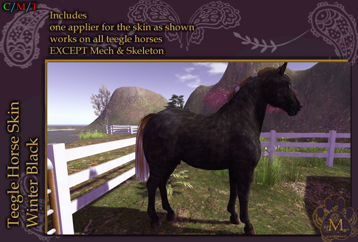 *M* teegle horse  winter black Unpacker