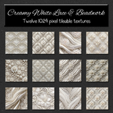 *Wallflowers* Lace & Beadwork - Creamy White