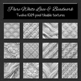 *Wallflowers* Lace & Beadwork - Pure White