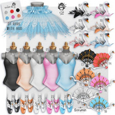 14 Sorumin & Yokai - Swan Princess -Fan (red)