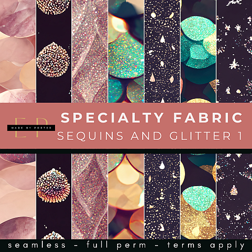 Made by Porter - Specialty Fabric Sequins and Glitter Pack 1
