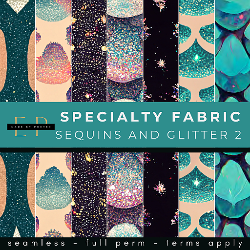 Made by Porter -  Specialty Fabric Sequins and Glitter Pack 2