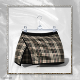 Beige Plaid Skirt LaraX
