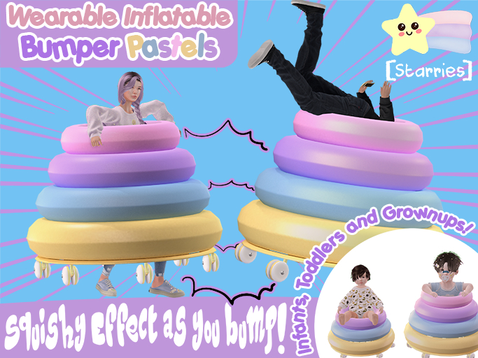 [Starries] Wearable Bumper Pastels for Toddlers and Grownups