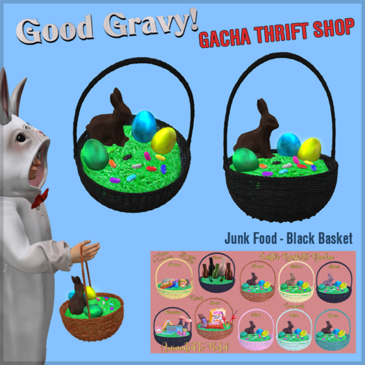 Junk Food - Black Basket