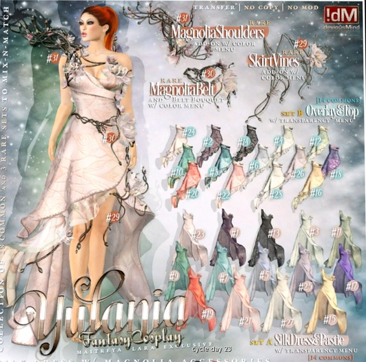 !dM Yulania **ROSEPETAL** SET 21 Dress & 22 Overlay