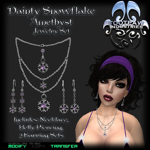 [FPI] Dainty Snowflake Amethyst