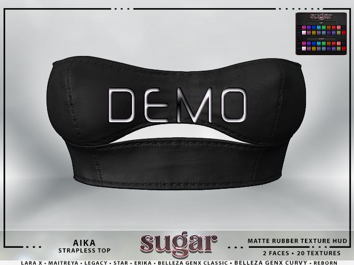 [sugar] Aika Strapless Top [MATTE RUBBER FAT PACK] Demo