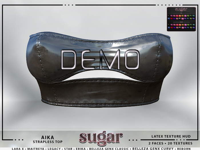 [sugar] Aika Strapless Top [LATEX FAT PACK] Demo