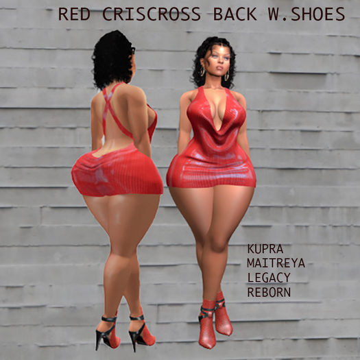 RED  CRISCROSS BACK