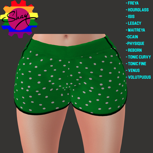 Green Polka Dot Shorts (F)