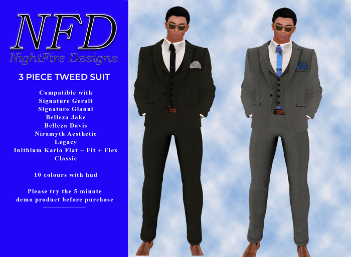 [NFD] 3 Piece Tweed Suit Demo