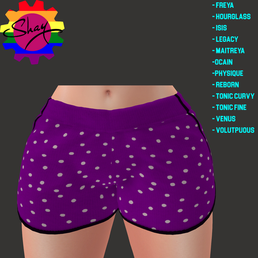 Purple Polka Dot Shorts (F)