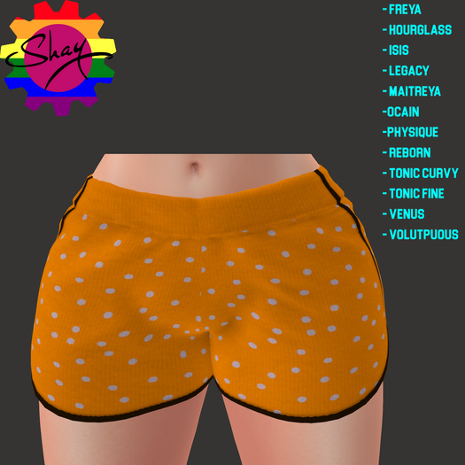 Orange Polka Dot Shorts (F)