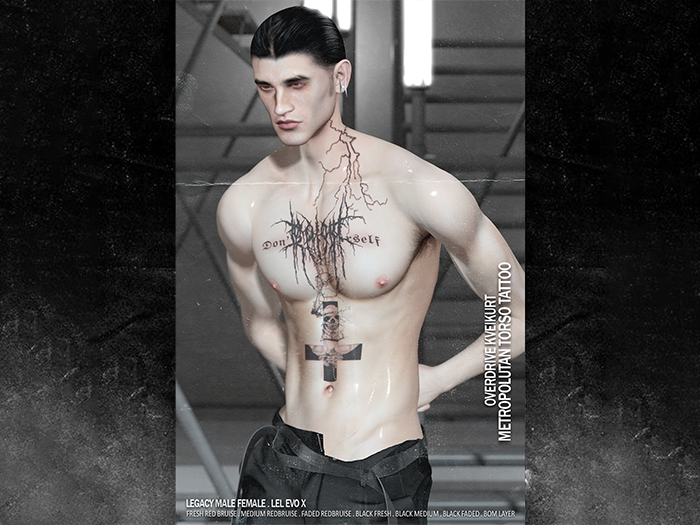 OVERDRIVE KVEIKURT  - METROPOLUTAN TORSO TATTOO