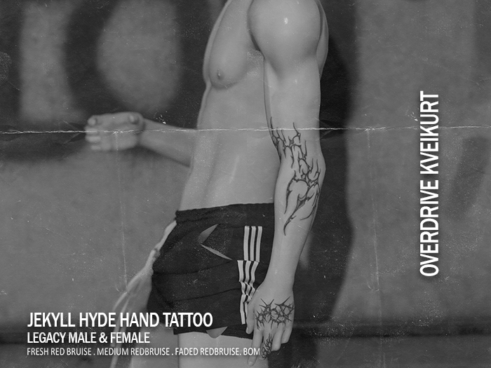OVERDRIVE KVEIKURT - JEKYLL HYDE HAND TATTOO DEMO