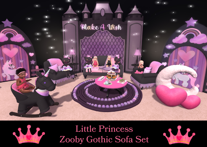 {KK} Zooby Gothic Princess Sofa Room Set ♥ 