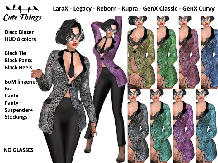 [CT] Disco Club Outfit -  Larax, Legacy, Reborn, Kupra, GenX Classic, GenX Curvy