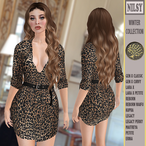 SKIN PRINT SHIRT DRESS