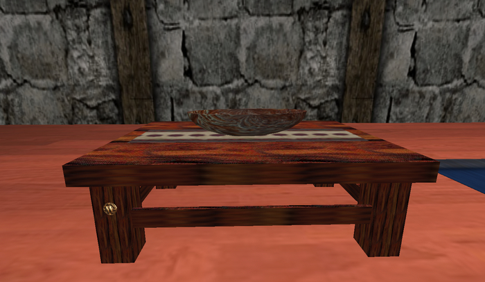 Low wooden table