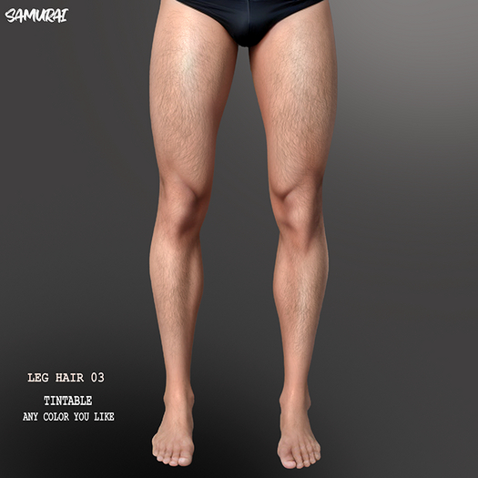 SAMURAI Bake On Mesh LEG Hair 03  BOM Tintable Any Color You Like